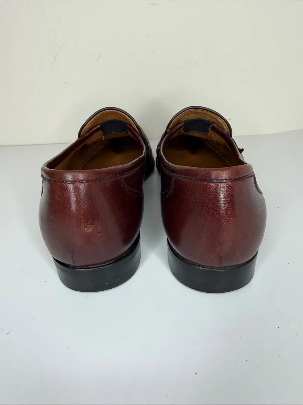 Allen Edmonds Bergamo Moc Toe Brown Leather Slip On Loafers Men’s 9D 49070 Italy